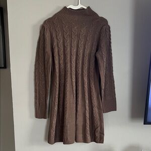 Lucky Brand Taupe Cable Knit Sweater‎